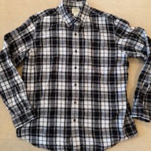 LL Bean flannel button front shirt men's large